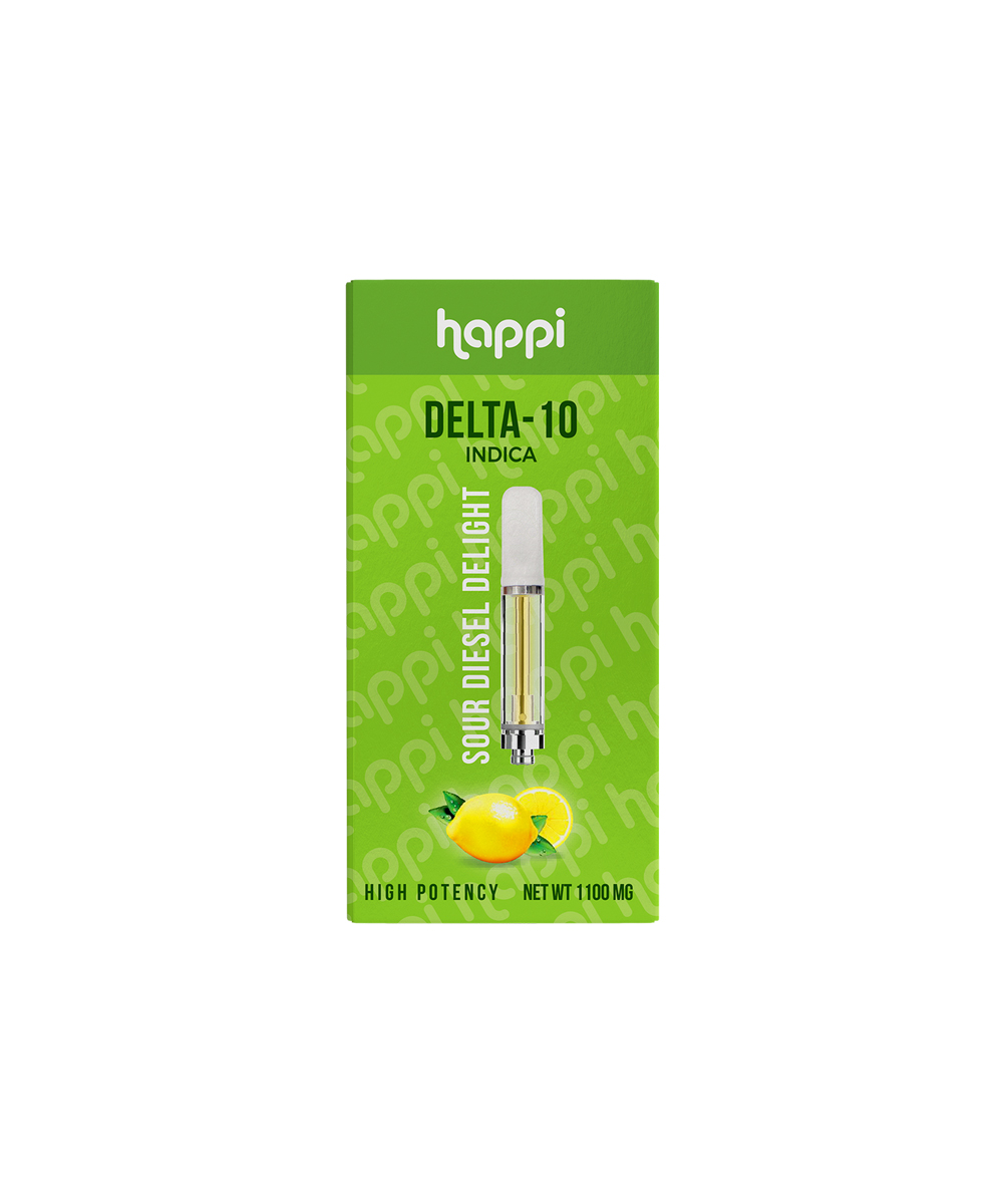 Happi Delta 10 Pre-Filled Cartridge – 1100MG – Artisan Vapor & CBD Blog