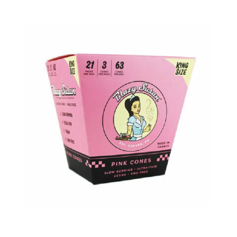 Blazy Suzan - Pink Paper Cone King Size - (3ct)
