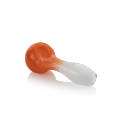 Grav Frit Spoon Hand Pipe - Poppy Orange